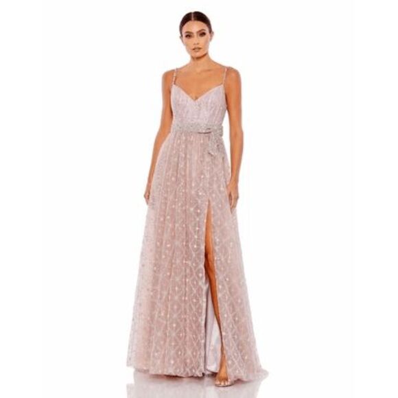 Mac Duggal Dresses & Skirts - Mac Duggal Pink Rhinestone Embellished Sweetheart Neckline Gown US 6 $598